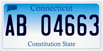 CT license plate AB04663