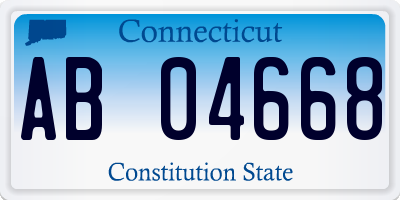 CT license plate AB04668