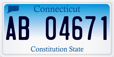 CT license plate AB04671