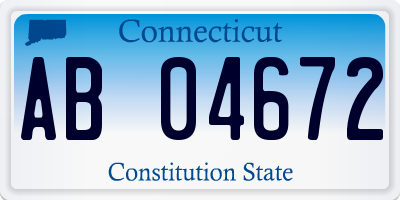 CT license plate AB04672