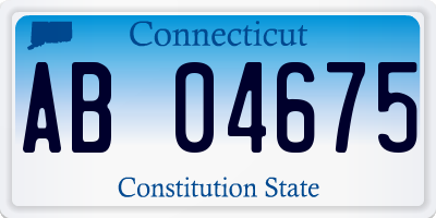 CT license plate AB04675