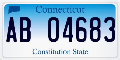 CT license plate AB04683