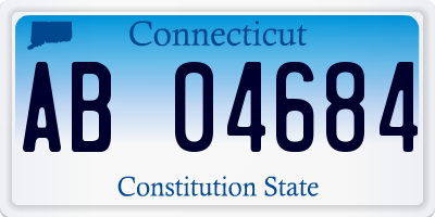 CT license plate AB04684