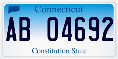 CT license plate AB04692