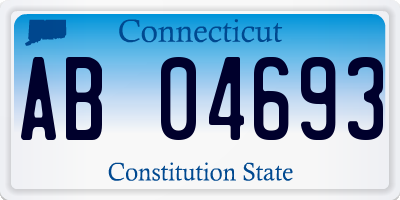 CT license plate AB04693
