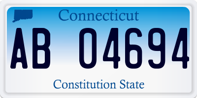 CT license plate AB04694