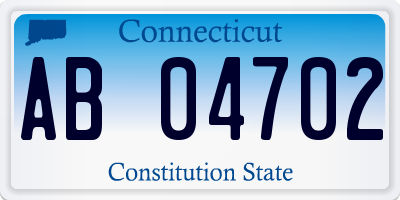 CT license plate AB04702