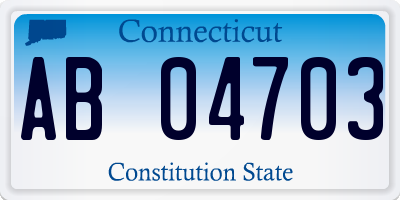 CT license plate AB04703