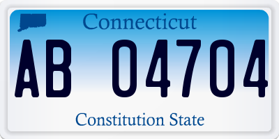 CT license plate AB04704