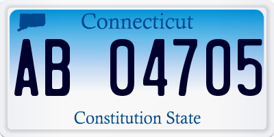 CT license plate AB04705