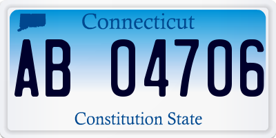 CT license plate AB04706