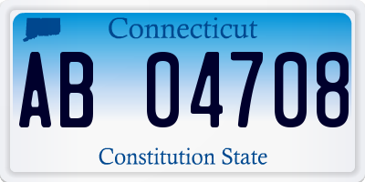 CT license plate AB04708