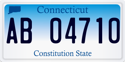 CT license plate AB04710