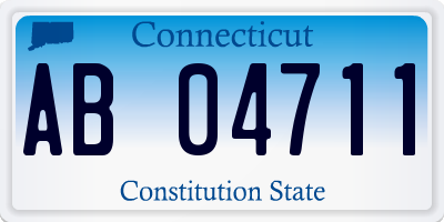 CT license plate AB04711