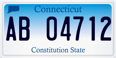 CT license plate AB04712