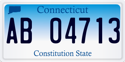 CT license plate AB04713