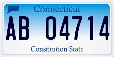 CT license plate AB04714