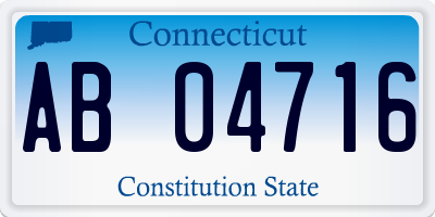 CT license plate AB04716