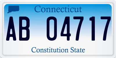 CT license plate AB04717