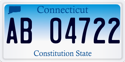 CT license plate AB04722