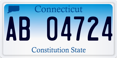 CT license plate AB04724