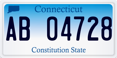 CT license plate AB04728