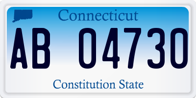 CT license plate AB04730