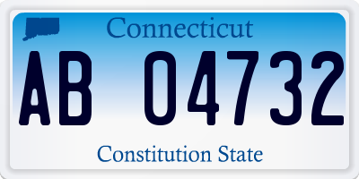 CT license plate AB04732