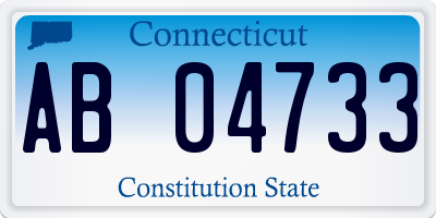 CT license plate AB04733