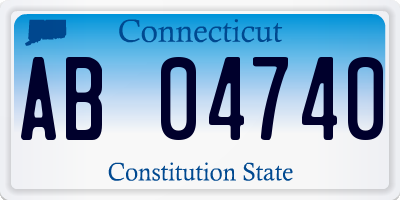 CT license plate AB04740