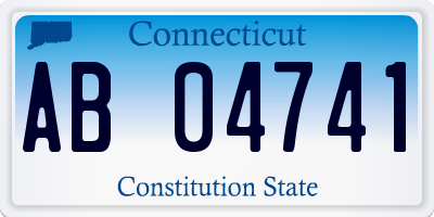 CT license plate AB04741