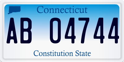 CT license plate AB04744