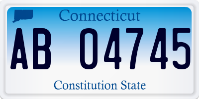 CT license plate AB04745