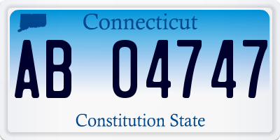 CT license plate AB04747