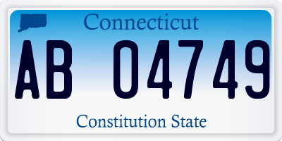 CT license plate AB04749