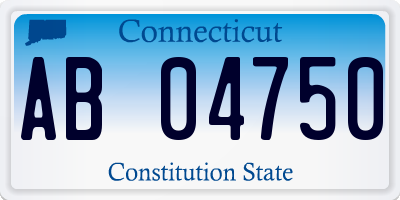 CT license plate AB04750