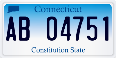 CT license plate AB04751