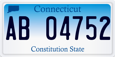 CT license plate AB04752