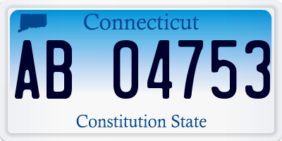 CT license plate AB04753