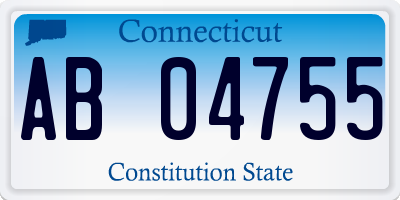 CT license plate AB04755