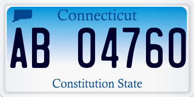 CT license plate AB04760