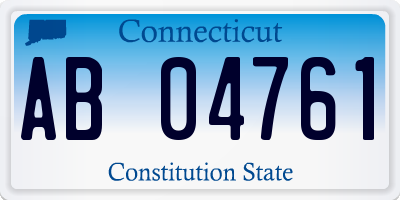 CT license plate AB04761