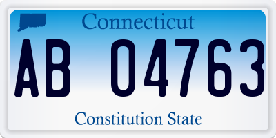 CT license plate AB04763