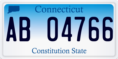 CT license plate AB04766