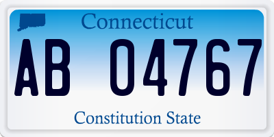 CT license plate AB04767