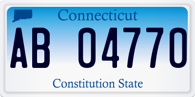 CT license plate AB04770