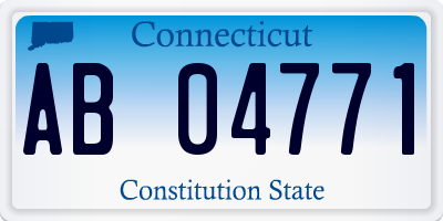 CT license plate AB04771