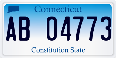 CT license plate AB04773