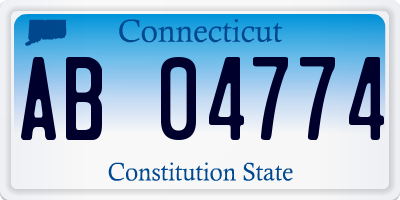 CT license plate AB04774