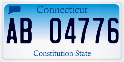 CT license plate AB04776